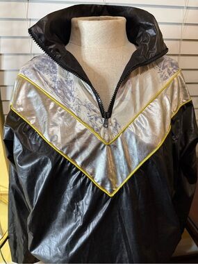 Forever 21 Black Shiny Lined Jacket